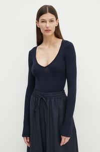 Свитер Nova из смесового шелка Herskind, темно-синий