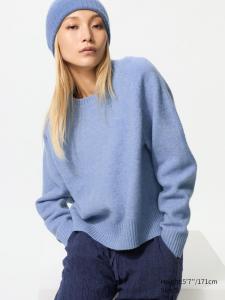 Джемпер Soufflé с круглым вырезом Uniqlo, 62 blue