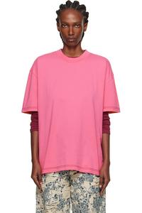 Футболка с логотипом Acne Studios, розовый