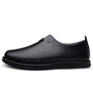 LAORENTOU Повседневные кожаные туфли мужские низкие, черные/коричневые