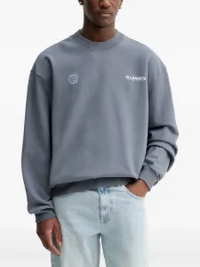 Свитшот с графическим принтом и круглым вырезом AllSaints, синий