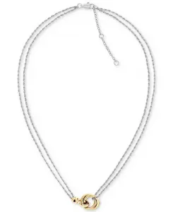 Двухцветное ожерелье с подвеской в виде морского узла, 16 дюймов + удлинитель 2 дюйма Tommy Hilfiger, carnation