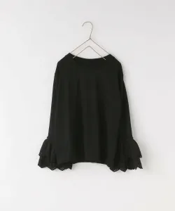 Пуловер с длинными рукавами и кружевом Lowrys Farm, цвет Black(09)