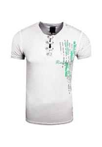 Футболка с шикарной планкой на пуговицах RUSTY NEAL, серый