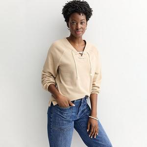 Женский свитшот на шнуровке Sonoma Goods For Life, Latte Smoothie