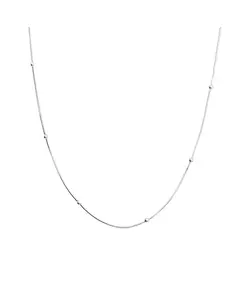 Итальянское колье-спутник из стерлингового серебра с цепочкой из бусин Spero London, silver