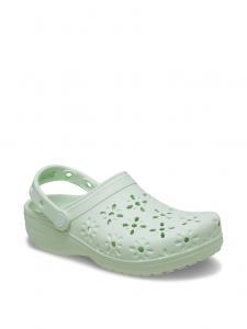 Классические сабо с цветочным вырезом Crocs, цвет jade tint