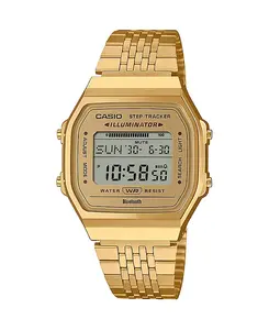 Мужские и женские часы Casio из нержавеющей стали золотистого оттенка, 41,6 мм, abl100weg-9av G-Shock, gold