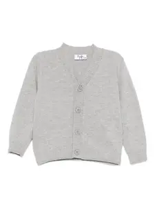 Кардиган с V-образным вырезом Il Gufo, серый