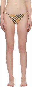 Бежевый клетчатый бикини-низ Burberry, Sand