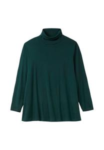 Рубашка с длинными рукавами и водолазкой, А-силуэт Sheego, темно-зеленый