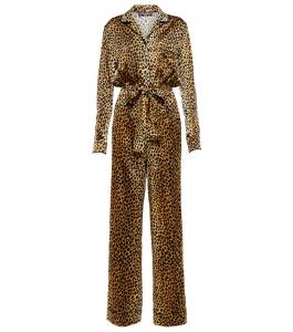 Комбинезон из смесового шелка с анималистичным принтом Dolce&Gabbana, Ocelot Macchia Nera