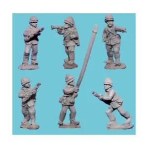 Мексиканская регулярная пехота в солнцезащитных шлемах с командованием, American Experience - Uprising in Mexico (15mm) (Blue Moon)