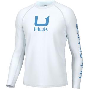 Мужская футболка с длинными рукавами и круглым вырезом Icon Huk Huk, White