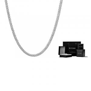 MYSH Серебряное кубинское колье 925 пробы унисекс