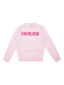 Свитер Favolosa с круглым вырезом Mc2 Saint Barth Kids, розовый