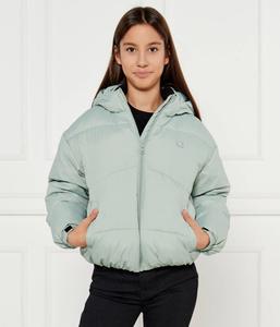 Куртка детская Calvin Klein Jeans короткая с капюшоном, зеленый