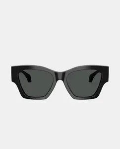 Женские солнцезащитные очки квадратной формы из ацетата Versace, черный