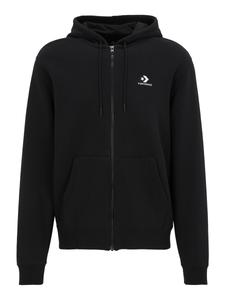 Толстовка с капюшоном на молнии CONVERSE, черный