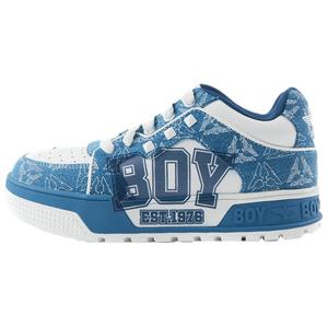 Boy London Износостойкие низкие кроссовки для скейтбординга унисекс, темно-синие/синие/белые