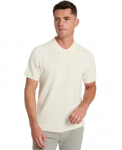 Мужской короткий рукав поло-свитер с вафельной вязкой Kenneth Cole, коричневый/бежевый