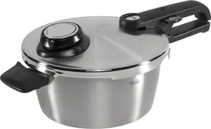 Скороварка Fissler Vitavit Premium (3,5 л, Ø 22 см) из нержавеющей стали, 4 уровня приготовления, в комплекте с вставкой - индукционная плита