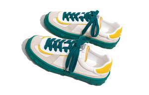 Женские парусиновые кеды с низким верхом бежевого/хаки/желтого цвета Feiyue