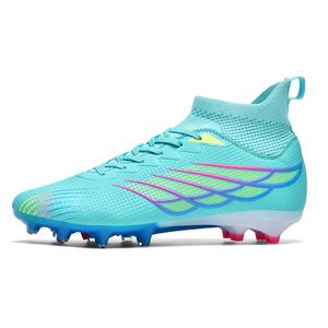 Кроссовки Soft Ground Artificial Ground Natural Ground Anti-Slip Wear-Resistant Soccer Shoes Unisex WEJIESS, Aqua Long Stud