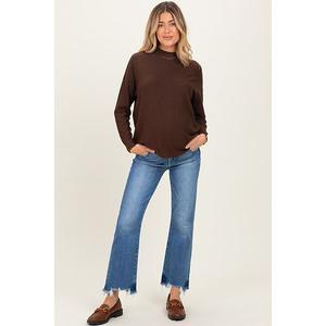 Джинсы для беременных с бахромой по низу, укороченные, расклешенные. Pinkblush