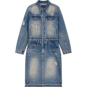 Футболка с длинными рукавами женская синяя WE11DONE