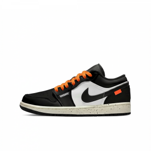 Jordan Кроссовки Air 1 Vintage Basketball Shoes Unisex Black Orange