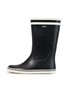Женские резиновые сапоги AIGLE MALOINE 2 с полосками, черный