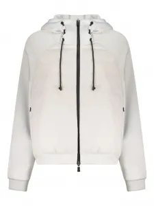 Куртка с капюшоном и стегаными вставками Herno, белый