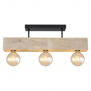 Потолочный светильник ADALIE E27 1 шт. Потолочная лампа/Дерево/Гостиная/Столовая/Прихожая/Современный Globo Lighting, черный