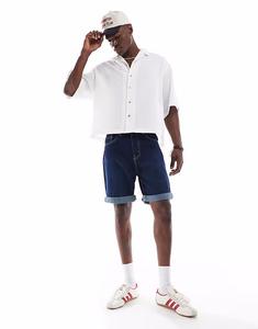 Длинные джинсовые шорты Brave Soul темно-синего цвета