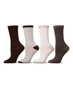 Женские носки средней толщины, 4 пары, с текстурированной поверхностью MeMoi, Brown