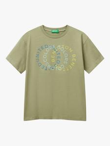 Детская футболка с логотипом Benetton, Olive Green