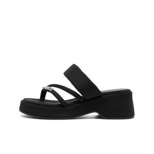 JOSINY Тихие, устойчивые к истиранию, амортизирующие тапочки-слайды, женские, черные