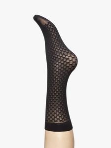 Ажурные носки-гольфы с медовым узором Charnos, Black