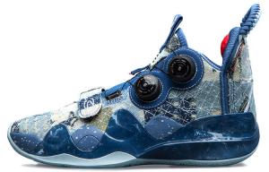 Баскетбольные кроссовки WOW 8 для мужчин, средний верх, черный/синий Lining