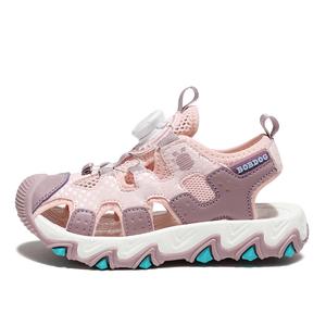 Противоскользящие износостойкие детские сандалии для детей BOBDOG, розовый/фиолетовый