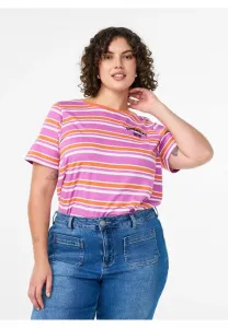 Футболка с принтом "mit streifen" Zizzi, Orange Stripe