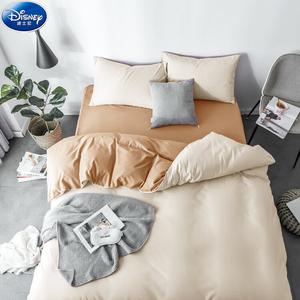 Disney Комплект постельного белья, 4 предмета, простыня на 2.0 м, пододеяльник 200x230 см, цвет: слоновая кость, светло-оранжевый