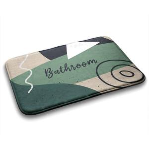 Коврик для ванной Tulup Geometrische Muster, 75x1x75 см, зеленый