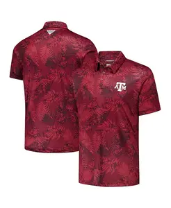 Мужская поло PFG Super Terminal Tackle Omni-Shade Bangalow's Texas A&M Aggies темно-бордового цвета Columbia