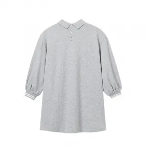 Детское платье с лацканом Lapel Moderate LACOSTE, серый