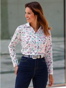 Рубашка поло с принтом экрю-лиловый WITT WEIDEN