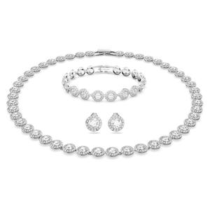 Набор украшений Swarovski Una Angelic, 3 предмета, белый/с родиевым покрытием