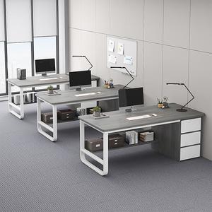 Стол 120 см Chuzhe Office Desk, простой современный комплект стола и стула для сотрудников, рабочее место, офисный стол, домашний компьютерный стол для спальни, 3 ящика + основание для хранения + теплый белый