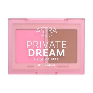 Палитра теней для век для лица ASTRA MAKEUP Private Dream Face, 01 Radical